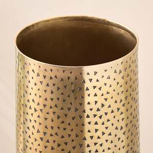 Modern <b>Rustic</b> Brass Floor Vase Tall Handmade Lightweight Flower Vase for Wedding Home Decor - Product Image 3