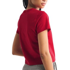 T-shirts courts pour femmes, couleur personnalisée, manches courtes, été, polyester et coton, mode, vente en gros, usine OEM, lots en vrac - Product Image 5