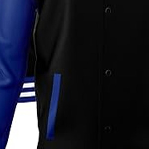 Varsity Baseball <b>Jacket</b> for <b>Winter</b> Stand Canvas with Embroidered Logo and Leather Sleeves Variety - Product Image 5
