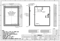 Layar Sentuh Kapasitif 8" Modul LCD IPS TFT Lampu Latar LED Kontras 800:1 16,7 Juta Warna Kecerahan Tinggi 2800 Resolusi 1024x768