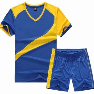 Men Summer Quick Dry Sports Jersey and Running Shorts <b>Set</b> Gradient Color Breathable Front Logo Crew Neck Polyester Team Wear - Product Image 2