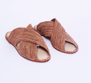 Sandales en raphia tissées à la main : Chaussures durables à semelle en cuir de style bohème - Product Image 2