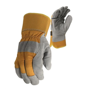 Gants de travail en cuir de vachette de qualité supérieure, taille XL, blancs, pour la construction, fabriqués au Canada - Product Image 1