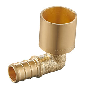 1/2 "PEX x <span class=keywords><strong>3</strong></span>/<span class=keywords><strong>4</strong></span>" ข้อศอกทองแดงหญิงเหงื่อทองเหลืองจีบกระชับตะกั่วฟรีสำหรับท่อประปาทองแดง - Product Image 3