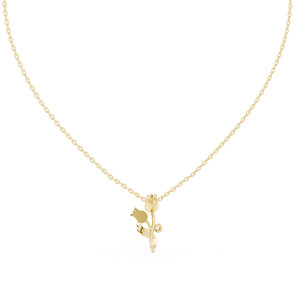 Pendentif en diamant de culture TWILIGHT BLOOM serti en or jaune massif 18 carats pour fiançailles, soirée, cadeau de Saint-Valentin, événement glamour, usage quotidien - Product Image 3