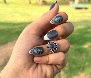 Anillo de Amatista Natural con Plata 925, Estilo Boho Floral, Unisex, para Regalo de Boda o Compromiso, Joyería de Moda con Gema Púrpura - Product Image 2