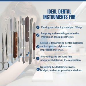 Juego de 10 Herramientas Manuales de Acero Inoxidable para Tallar Cera Dental, Espátula de Mezcla con Agarre Ergonómico, Juego de Cuchillos para Alginato, para Laboratorio Dental - Product Image 2