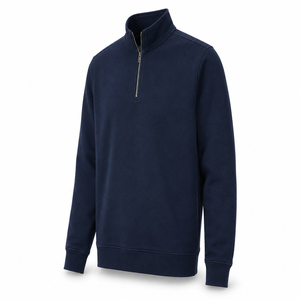 Winter Men's Quarter Zip <b>Fleece</b> <b>Sweatshirt</b> Comfortable Regular Fit Pullover Wholesale Custom OEM ODM - Product Image 2