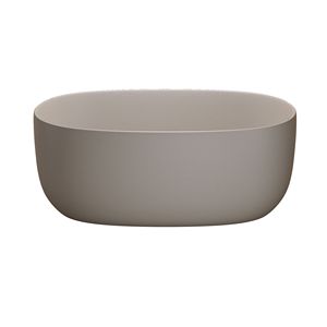 Vasca da Bagno Moderna Freestanding in Resina Effetto Pietra 47 Pollici con Troppopieno e Scarico a Scomparsa - Product Image 1
