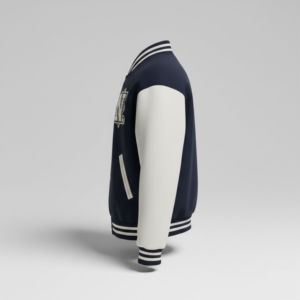 Veste de sport scolaire en laine avec manches en cuir de vachette, patchs brodés personnalisés, fournisseur OEM - Product Image 3