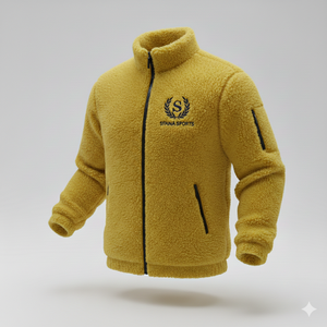 Veste à capuche personnalisée pour homme en polaire sherpa, doublure teddy chaude, écologique, vêtement d'extérieur d'automne, tricotée sur le devant, service OEM en gros - Product Image 3