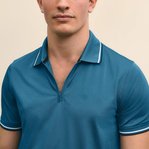 Vente en gros – T-shirt tricoté 100 % coton 220 GSM à manches courtes et col rond, couleur unie, pour l'été, décontracté, personnalisable avec logo, tendance - Product Image 5