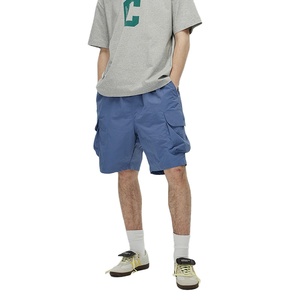 Pantalones cortos para correr de verano para hombre con logotipo personalizado, ropa de trabajo Vintage de calle alta con múltiples bolsillos, pantalones cortos holgados con bolsillo Cargo - Product Image 1