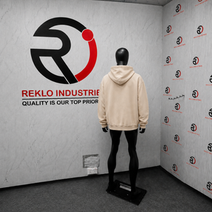 Sweat à capuche zippé personnalisé beige avec motif graphique, coupe oversize, style streetwear, en molleton de coton épais, pour homme, vente en gros, décontracté - Product Image 4