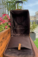 Ensemble bagages et porte-documents en cuir repoussé à la main de haute qualité sacs à roulettes à fleurs occidentales avec combinaison de valise de voyage Vintage en peau de vache