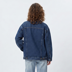 Baggy Denim Vintage Washed Women Jean Jacket 100% Cotton Winter Plain Denim Jackets Women Jeans Coat Ladies - Product Image 2