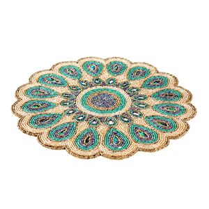 Modern Glass Beaded Placemat for <b>Dining</b> <b>Table</b> Luxury Kitchen Decoration Restaurant & Hotel Use - Product Image 3