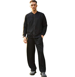 Traje deportivo con cremallera frontal para hombre, conjunto de 2 piezas para correr, chándal informal, rompevientos - Product Image 3
