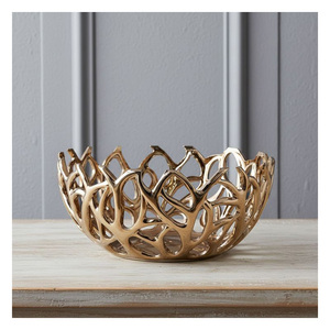 Bol à fruits secs indien en aluminium, fait main, durable, avec finition texturée, compatible lave-vaisselle, pour la vente au détail haut de gamme - Product Image 4