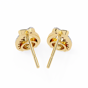 Aries Jewel Unique IGI 0.5 Ct each Round Lab Grown Diamond 14K Gold IGI Certified <b>Earring</b> <b>Tops</b> for Gift Party & Anniversary - Product Image 4