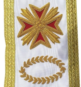 Collier de Régalia Maçonnique du Rite Écossais de 31e Degré de Haute Qualité, Personnalisé, en Moir Blanc Brodé, Durable, Faible MOQ, Service OEM - Product Image 2