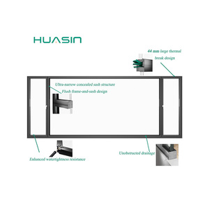 Finestre e Porte Moderne Personalizzate Huasin per Cucina, Apertura Interna, Telaio in Lega di Alluminio Nero di Lusso, Magazzino Toronto 2026 - Product Image 2