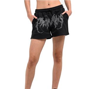 กางเกงขาสั้นขนแกะติดพลอยเทียมสำหรับผู้หญิงกางเกงขาสั้นทำตามสั่ง - Product Image 1