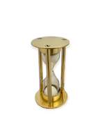 Minuteur à sable léger en laiton et verre de 30 secondes, design artistique tendance, polyvalent pour bureau, étude et décoration