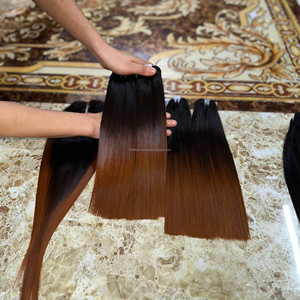 Lots de cheveux humains en gros, lots de cheveux vierges vietnamiens, lisses comme des baguettes, avec fermeture en dentelle frontale pour perruques, dentelle frontale - Product Image 2