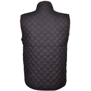 Gilet matelassé léger et chaud pour homme, en tissu brillant, personnalisable, sans manches, vente en gros - Product Image 2