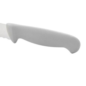 Cuchillos para Pan con Hoja Plateada y Mango Blanco, Cuchillo de Cocina con Empuñadura Curva para Rebanar Pan, Baguettes y Sándwiches - Product Image 6