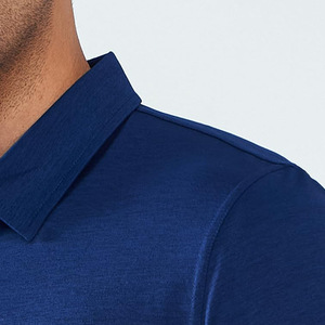 เสื้อเชิ้ตผู้ชายผ้าฟลีซแบบเรียบ ทรงปกติ คอปกพับ แขนสั้น สไตล์ใหม่ คุณภาพสูง ขายส่ง - Product Image 3
