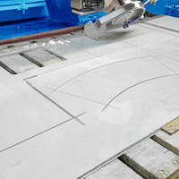 Maquinaria HUALONG, máquina cortadora de mármol de procesamiento de encimera de granito, sierra de puente italiana CNC de 5 ejes con cámara enrutadora, CNC,