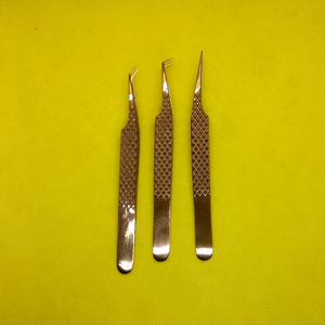 Vente en gros de pinces à cils de précision en acier inoxydable de luxe pour extensions de cils - Product Image 6