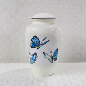 Urnes funéraires en aluminium de style antique américain, VASE pour cendres humaines, 10 pouces, capacité de 220 pouces cubes, souvenir - Product Image 1