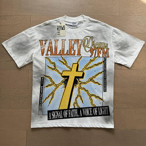 เสื้อยืดคอตตอน 100% สไตล์เรโทร ลายเพชรปั๊มร้อน แขนสั้น ลำลอง วินเทจ สตรีทแวร์ รับทำโลโก้ตามสั่ง ขายส่ง OEM ODM - Product Image 3