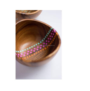 Top vente bois créatif en forme de décor intérieur bols de service fruits décor bol en bois pour hôtel petit déjeuner Design bols à savon - Product Image 5