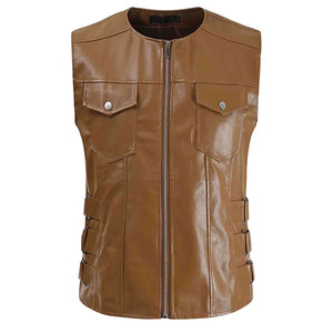 Gilet en cuir d'hiver pour homme, coupe élégante, conçu pour la mode décontractée moderne et un confort durable - Product Image 1