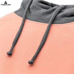Sweat à capuche de luxe pour femme, coupe ample, style streetwear, en molleton de coton, avec impression sérigraphiée color block, bicolore, collection automne, en promotion - Product Image 3