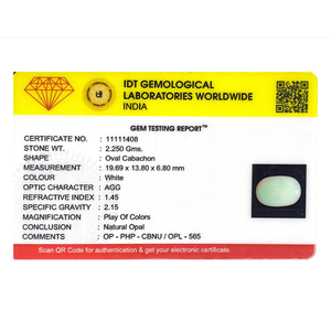 Natural Rainbow Cat's Eye Opal 11.25 Carat Certified AAA Raw Gemstone - Product Image 4