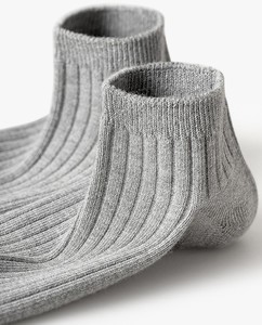 Solid Color Ankle Socks Set Low Cut Ribbed Cotton Hosiery Soft Breathable Short Socks Pack for Sports and Daily Casual Wear - Product Image 5