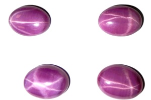 Rubis étoilé ovale 13x18 mm 18 carats, cabochon opaque poli de laboratoire avec effet étoile à 6 branches pour la fabrication de bijoux - Product Image 5