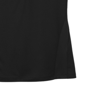 Polo de malla negra para mujer, que absorbe la humedad, con cresta bordada, manga corta, con cuello, para golf y deportes de alto rendimiento - Product Image 6