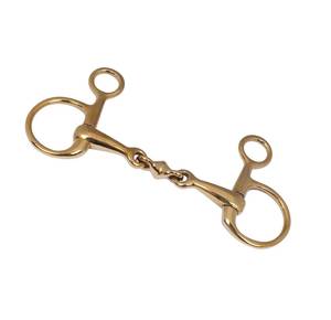 Mors de cheval en cuivre poli à double barillet, design anneau lâche, pour l'entraînement équestre - Product Image 5