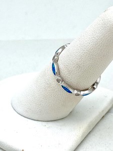 Blue <b>Opal</b> <b>Ring</b> Elegant Gemstone Jewelry Women Gift Handmade Adjustable Wholesale Supplier - Product Image 2