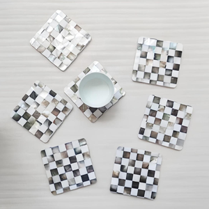 Sous-verres en nacre les plus vendus, prix le plus bas, mosaïque incrustée de nacre, sous-verres pour boissons, livraison mondiale - Product Image 4