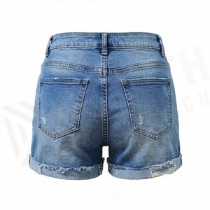 Casual Style Womens <b>Denim</b> Shorts Plain Simple Premium Quality <b>Material</b> Breathable Quick Dry Fashion Trendy Summer Outfit - Product Image 2