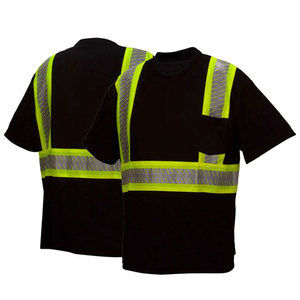 เสื้อยืดสะท้อนแสงสำหรับงานก่อสร้าง เสื้อยืดความปลอดภัยแบบมองเห็นได้ชัดเจน เสื้อยืดทำงานแขนสั้นพิมพ์ลายตามสั่ง - Product Image 6