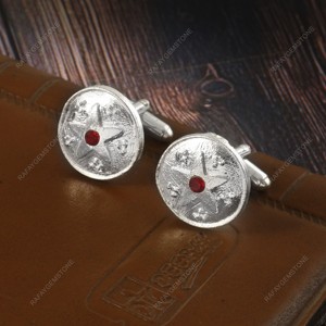 Gemelos de Latón con Zirconia en Tono Dorado, Accesorios Formales para Camisa, Joyería de Vestir para Novio, Negocios, Hombre, Set de Navidad - Product Image 3