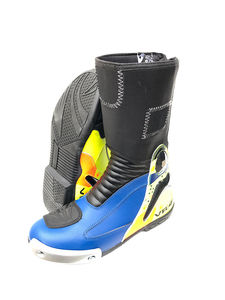 Bottes de moto en PU pour homme, imperméables, colorées (noir, jaune, bleu), longues, toutes saisons, pour adulte - Product Image 3